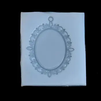 

Doreen Box Silicone Resin Mold For Jewelry Making Rectangle White Mirror DIY Vintage Jewelry Women Gifts 7.3cm x 6.2cm, 1 Piece