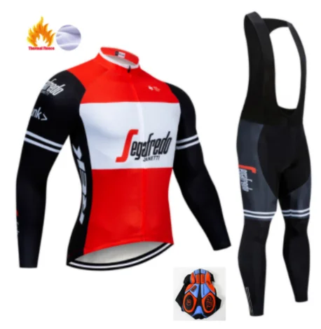 Черно-белый трекинговый велосипед с длинными рукавами, одежда из теплого флиса, Ropa Roupa Invierno, одежда для MTB велосипеда, зимняя одежда для велоспорта - Цвет: 2