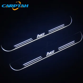 

CARPTAH Trim Pedal Car Exterior Parts LED Door Sill Scuff Plate Pathway Dynamic Streamer light For Chevrolet Aveo 2011 - 2018