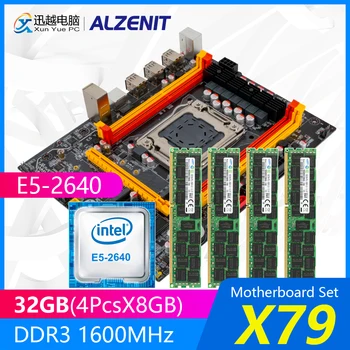 

ALZENIT X79 Motherboard Set X79M-CD3 M.2 MATX With Intel Xeon E5-2640 2.5GHz CPU 4*8GB (32GB) DDR3 1600MHz ECC/REG RAM