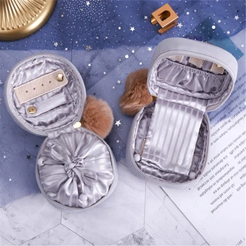 

Jewelry Organizer Display Travel Jewelry Case Boxes Portable Jewelry Box Zipper Leather Storage Joyeros Organizador De Joyas