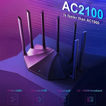 

Pohiks 1pc High Quality 2.4Ghz+5Ghz Dual Band Wireless Router 10/100/1000Mbps Wireless WiFi Routers For Ten-da AC2100M
