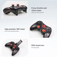 Sprzedaż hurtowa Terios T3 X3 Joystick bezprzewodowy Gamepad kontroler do gier bluetooth BT3.0 Joystick dla telefonów komórkowych tablet z funkcją telefonu telewizor z dostępem do kanałów uchwyt skrzynki 4