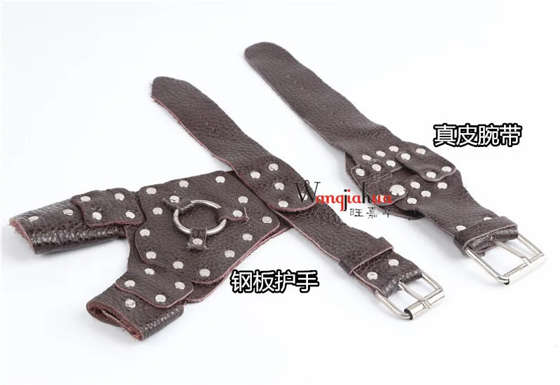 Приспособление для охоты защита рук перчатки для рыбалки Harpoon Bracer воловья сталь пластина ручная защита Натуральная кожа рыболовные принадлежности