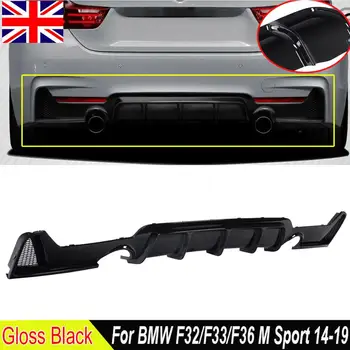 

MagicKit Glossy Black Rear Bumper Diffuser For BMW F32 F33 M Tech Dual Tip Exhaust 14-18