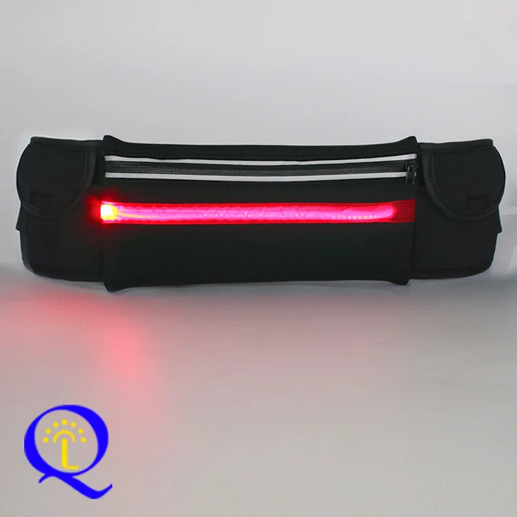 

LED Glowing Pocket Multi-functional Sports Anti-Theft Flash Wallet Outdoor Riding Mobile Phone Waist Bag