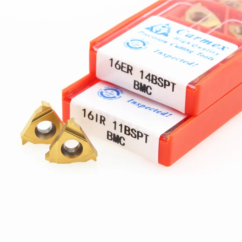 

10pcs 16ER 11BSPT 14BSPT 19BSPT 28 BSPT BMC Carmex Thread Inserts Carbide CNC Turning Tools Lathe Cutting
