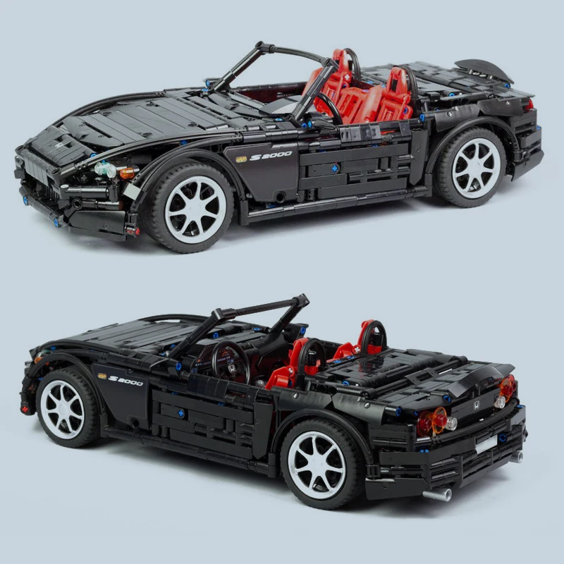 Гоночный автомобиль серии MOC Honda S2000 AP2 совместим с Technic гоночные строительные