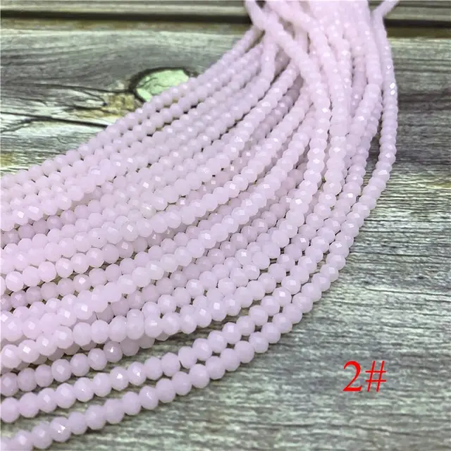 2x3mm/3x4mm/4x6mm Crystal Rondel Beads Faceted Glass Beads For Jewelry Making DIY Female Bracelet Necklace Jewelry NO.2