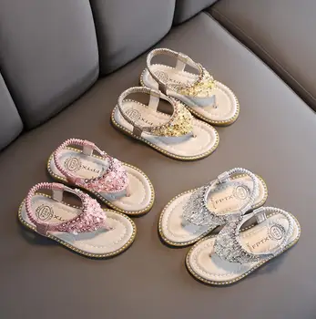 

Kids Shoes For Girls New Summer Cute Princess Beach Sandals Kids Sandals Rhinestone Design Sandal Girl Open Toe Princess Shoes