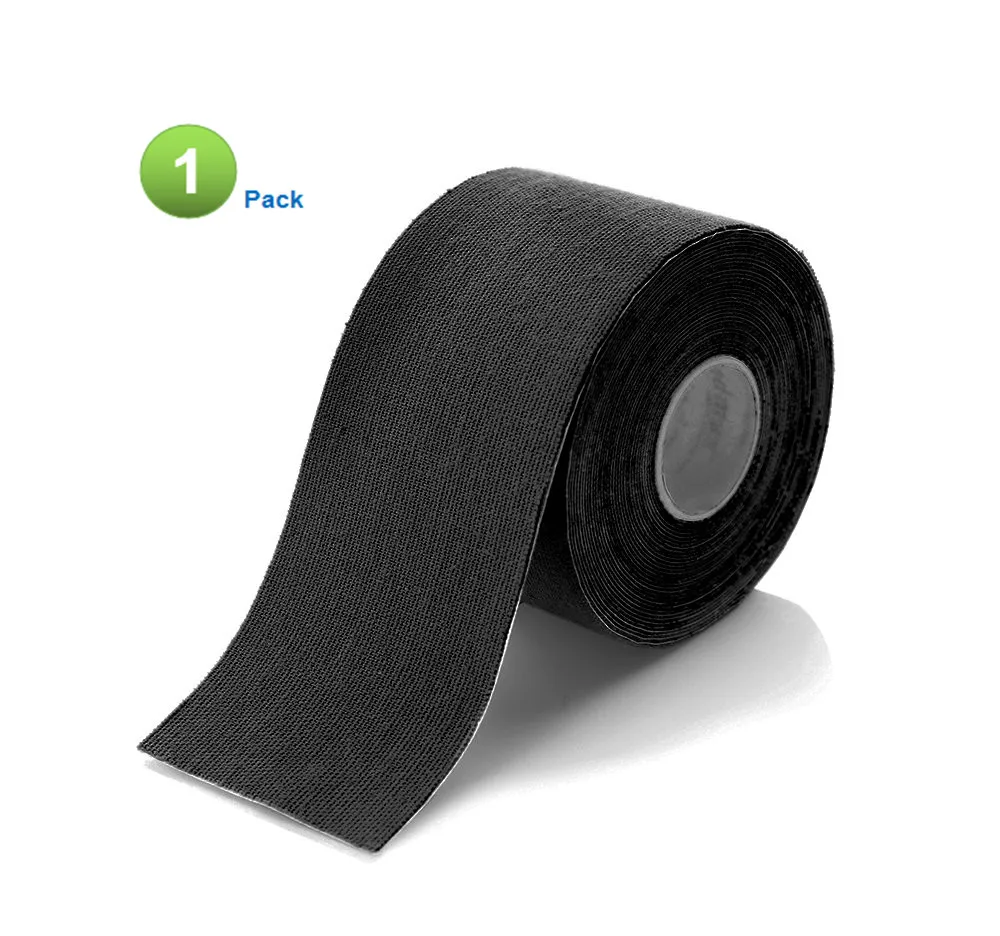 1pack Black Giwil 2 упаковки кинезиологическая лента Атлетическая поддержка мышц эластичная спортивная лента фитнес Теннис Бег колено Защитная муфта для мышц ножницы - Цвет: 1pack Black