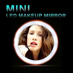 Мини портативное зеркало для макияжа туалетный светодиодный светильник с ночным освещением зеркало косметическое ручное зеркало Питание
