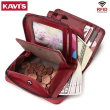 New Rfid Women Long Wallet Clutch Bag Credit Card Holder Purses High Capacity Carteira Red Carteras Genuine Leather Money Portfe