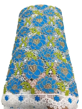 

New Design African Cord Lace Fabric High Quality Nigerian Cord Guipure Lace Fabrics Handmade Water Soluble Lace For Wedding