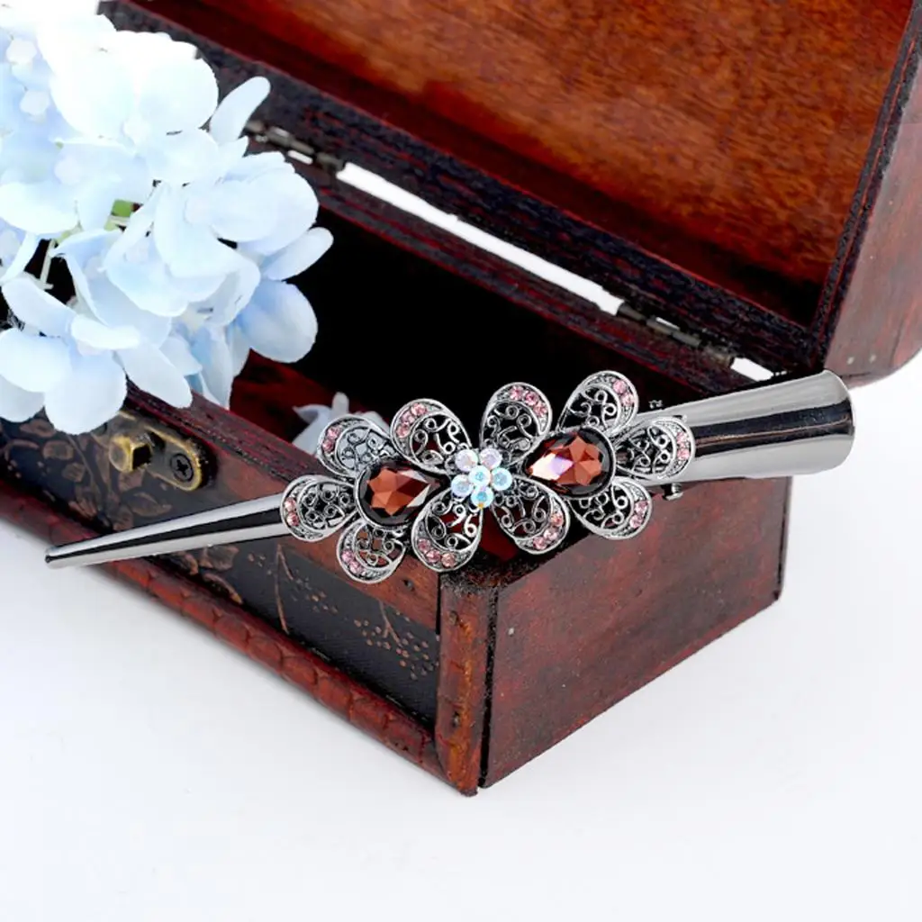 Crystal Large Alligator Hair Clip Duckbill Hair Grip Clamp Ladies Hair Jewelry