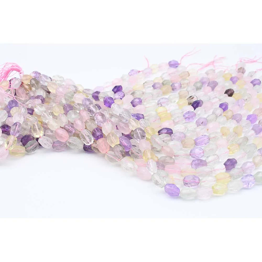 12x16mm AA Natural Faceted colorfull Crystal irregular Oval Stone Beads For DIY necklace bracelet jewelry make 15 