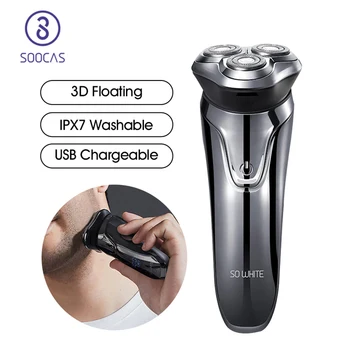 

SOOCAS SO WHITE ES3 PINJING Mijia Shaving Machine Electric Shaver Razor LED Digital Display Rechargeable 3D Trimmer Beard Man