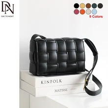 

DN Fashion Crossbody Bag Women's Shoulder Bags for Ladies Simplicity Purse Trend Large Lattice Weaving Soft Small Square Handbag