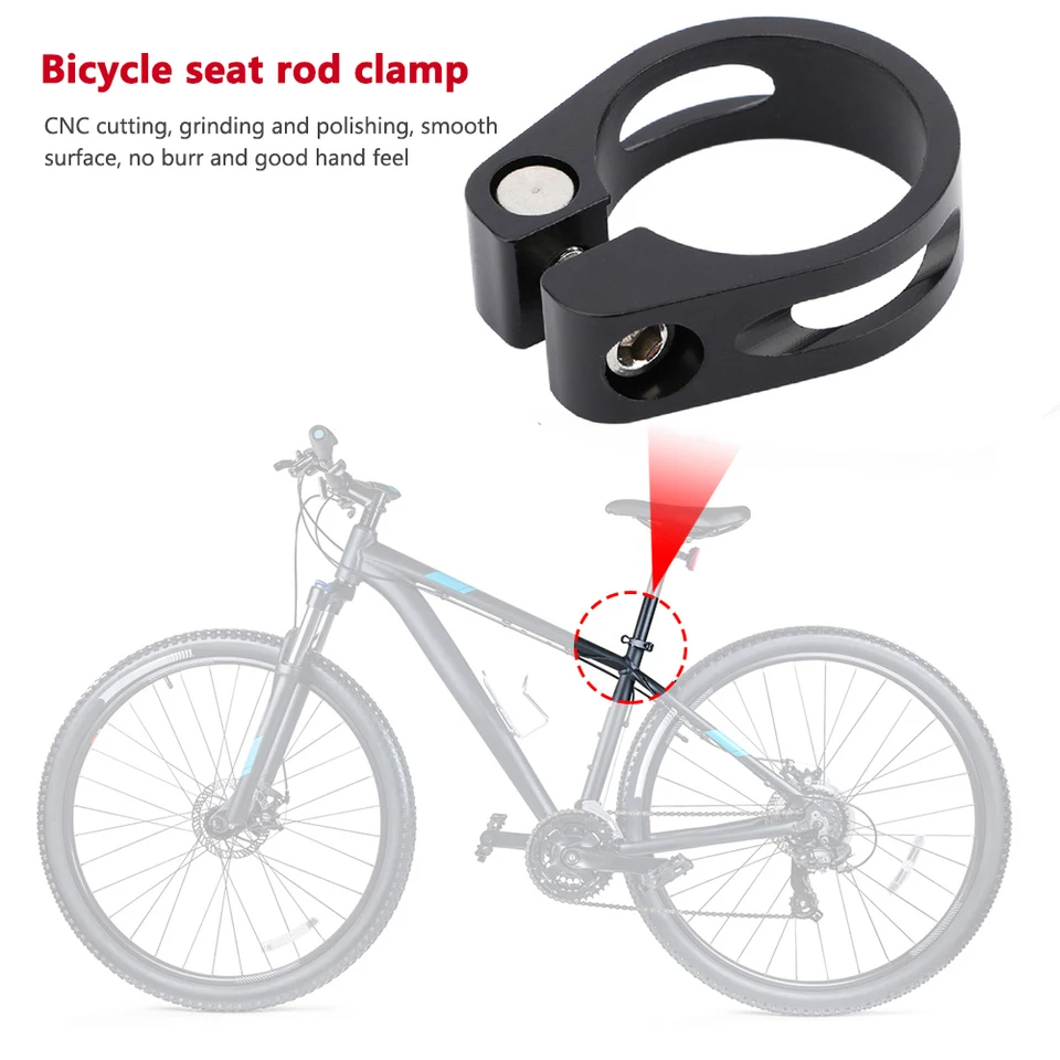 2 Morsetti Reggisella In Lega Di Alluminio 35 Mm Per Bici Da Strada E Mountain Bike – Facili Da Installare (Nero) - 4