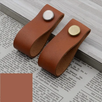 

12pcs Handmade Leather Suitcase Handle Drawer Cabinet Handle Pulls
