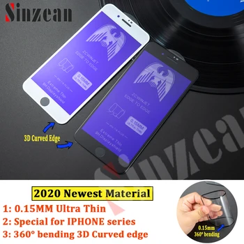 

100pcs For IPHONE 11 Pro/678 Plus/XS MAX/XR /SE 2020 Anti-Blue 3D Curved edge flexible 0.15mm Tempered Glass screen protector