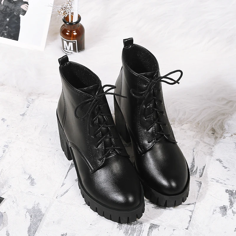 

New women's fashion boots snow Martin shoes ankle boots casual platform boots warm boots Waterproof high heels 34-43