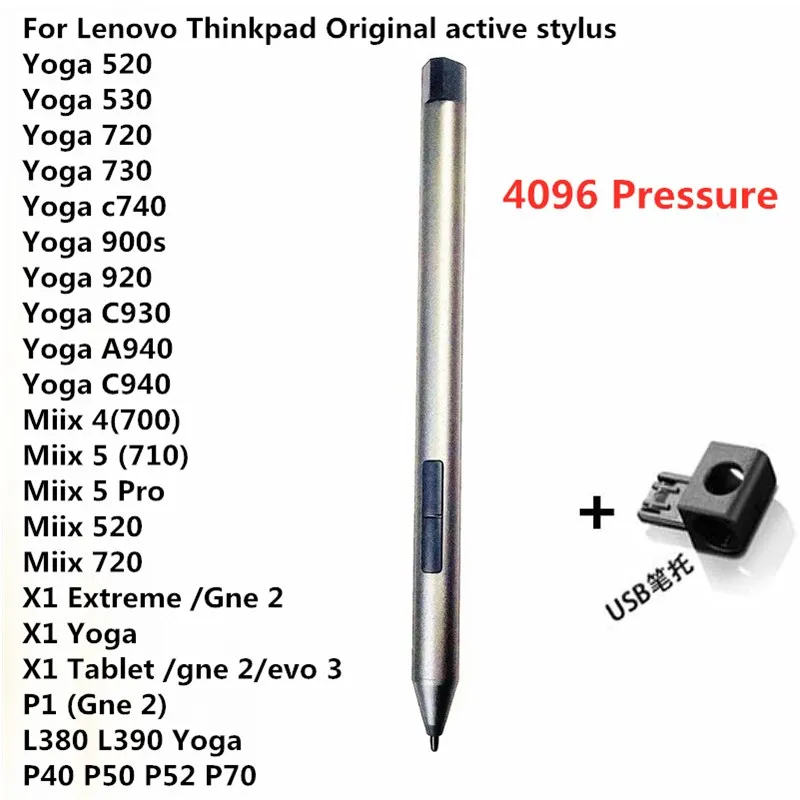 Original Stylus Pen For Lenovo Thinkpad X1 Tablet(Gen 2 Gen 3) X1 Extreme  (Gen 2) P1 Extreme P40 P50 P52 P70 4096 pressure