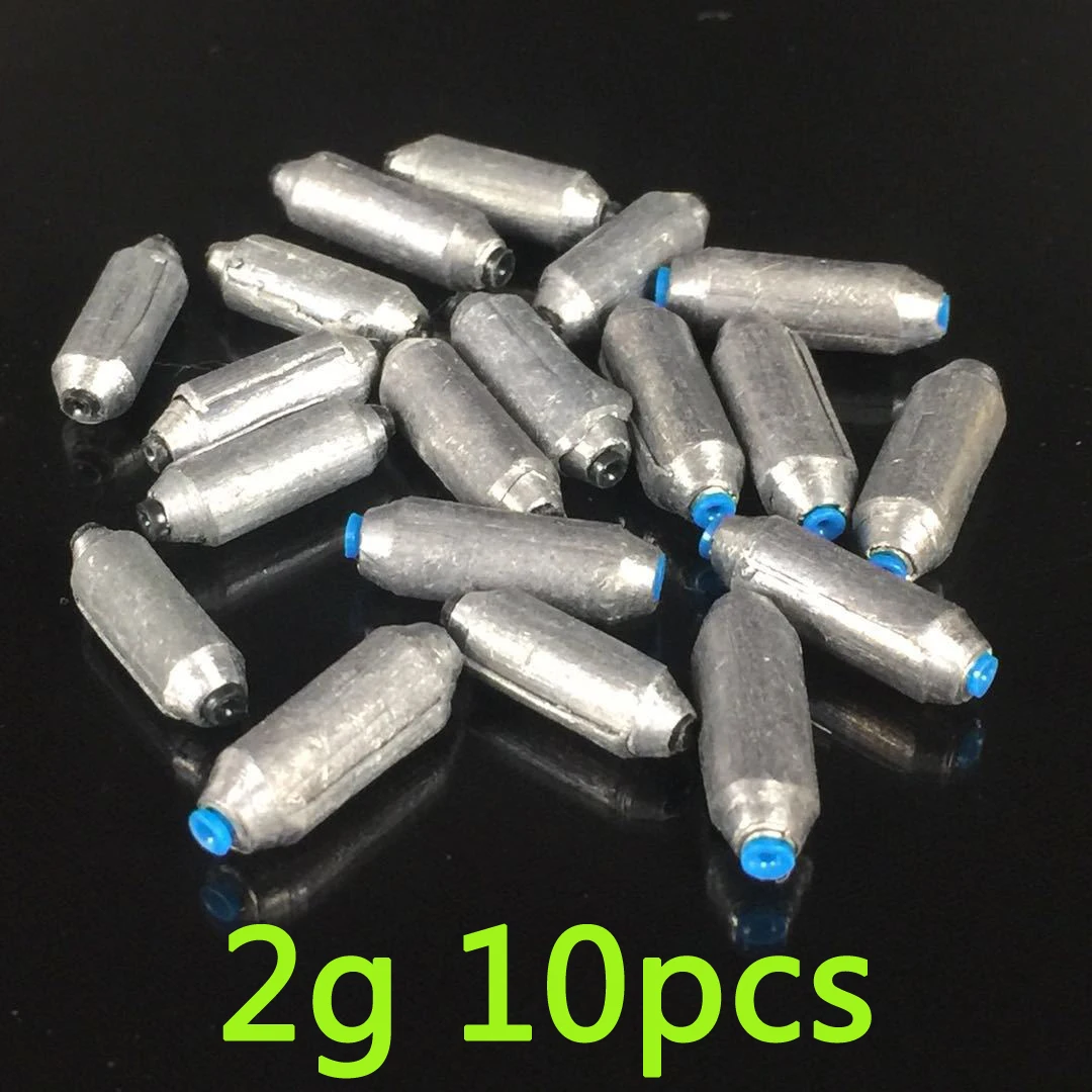 2g 10 шт./лот, 1 г, 1,5 г, 2 г, 2,5 г, 3 г, 3,5 г, 4 г, рыболовный грузик из свинца, удочки, подвеска, искусственный круг, быстрая свинцовая приманка, рыболовные снасти - Цвет: 2g
