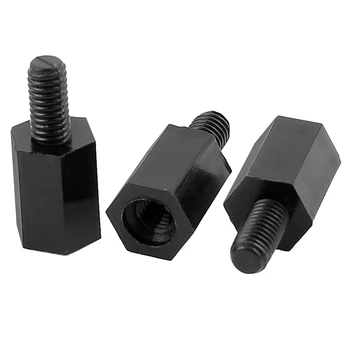 

New 100Pcs M3 Thread 8mm+6mm PCB Fixed Nylon Hex Standoff Spacer Pillar