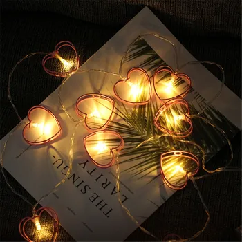 

1.65M 10 Light String Wrought Iron Valentine's Day Party Love Decoration Light Strings Home furnishings Garden Decoration Light