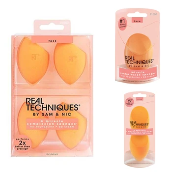 

Make up Brushs Makeup sponge Maquillage Real Technique Makeup Brushs Powder Loose Box Belt foundation brush 91553 4 set