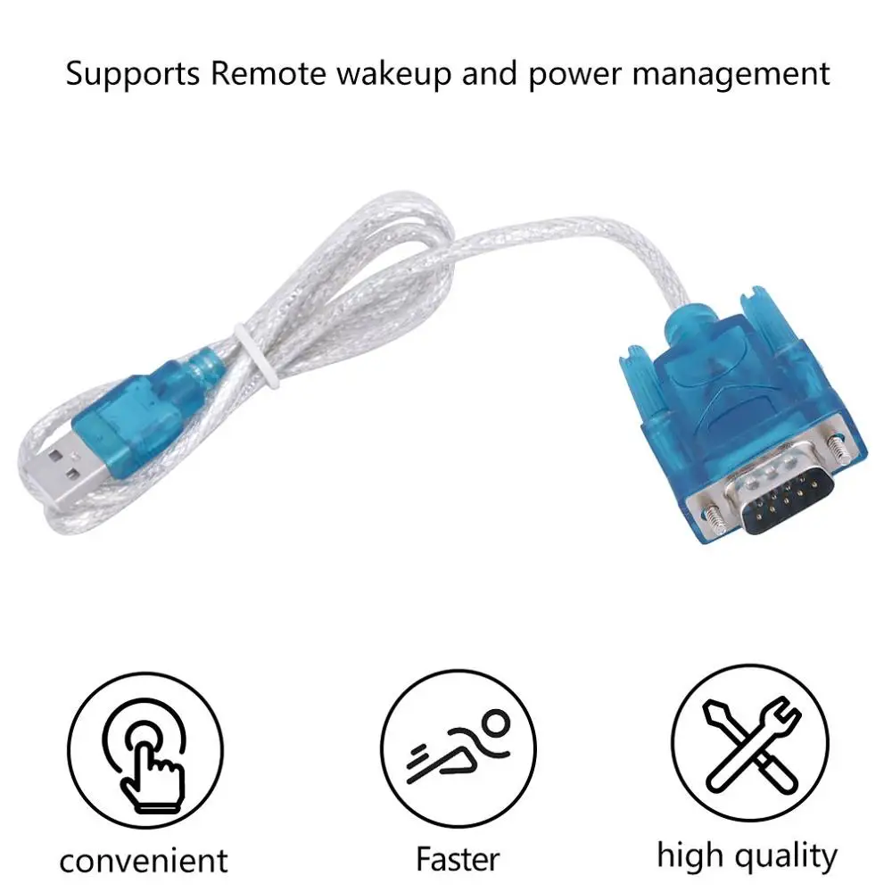 Новый последовательный порт CH340 USB-RS232 9-контактный кабель DB9 COM-порт адаптер