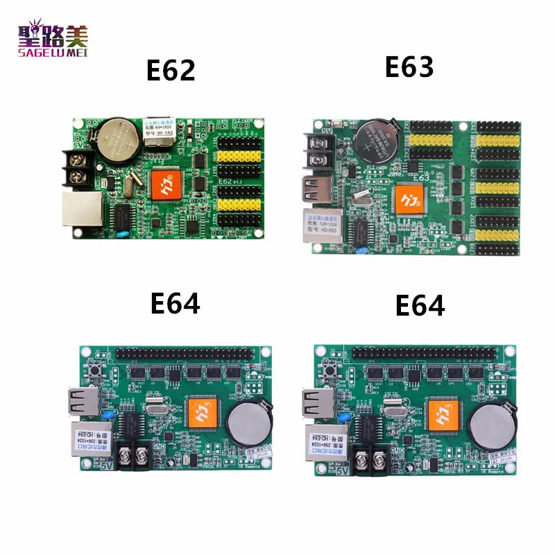 Huidu HD E62 E63 светодиодный дисплей контроллер один и два цвета P6 P10 СВЕТОДИОДНЫЙ знак