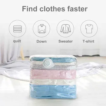 

Extra Large Vacuum Storage Travel Blankets Comforters Bags Compressed Foldable Clothes Seal Pillows Transparent