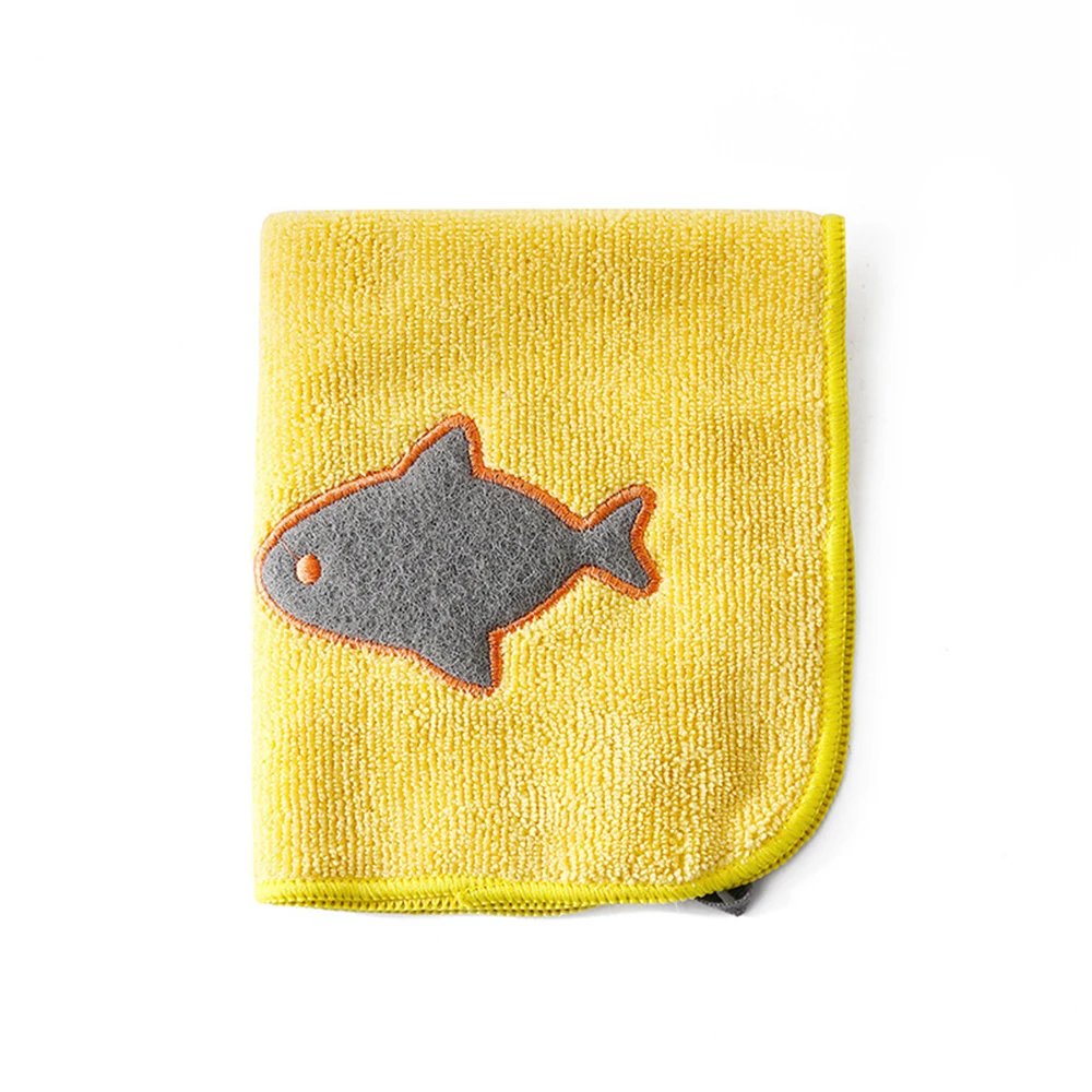1 шт. сверхвпитывающая микрофибра ткань для очистки Высокоэффективная ткань для мытья посуды кухонные подвесные полотенца бытовые инструменты аксессуары - Цвет: Fish