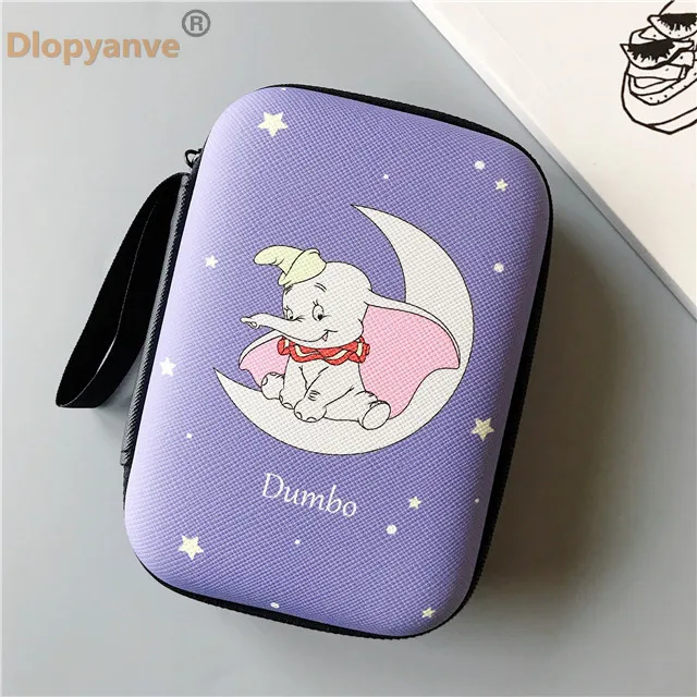 Коробка для наушников на молнии сумка Мелодия Две звезды Cinnamoroll Dumbo Сейлор Мун Единорог леопардовый узор 9,5 см* 13,3 см - Цвет: 07