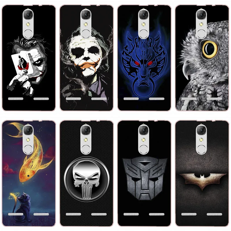 

Phone Case For Lenovo K6 /K6 Power Soft Silicone TPU Cool cat wolf flower Design Pattern Printed For Lenovo K33A42 Cases