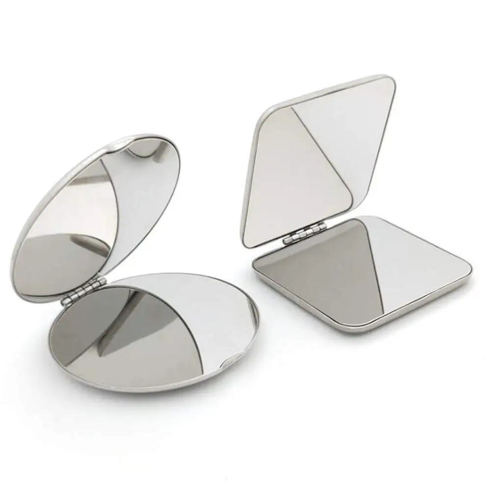 Shatterproof nerez ocel uitra štíhlý skládací přenosné zrcadlo líčení nerozbitné kemping zrcadlo pro osobní použít, cestování