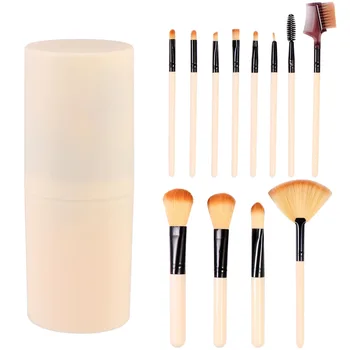 

12pcs Makeup Brushes Kit Multifunctional Simple Blush Brush Foundation Brush Powder Brush Set Eye Makeup Brushes for Face Eye