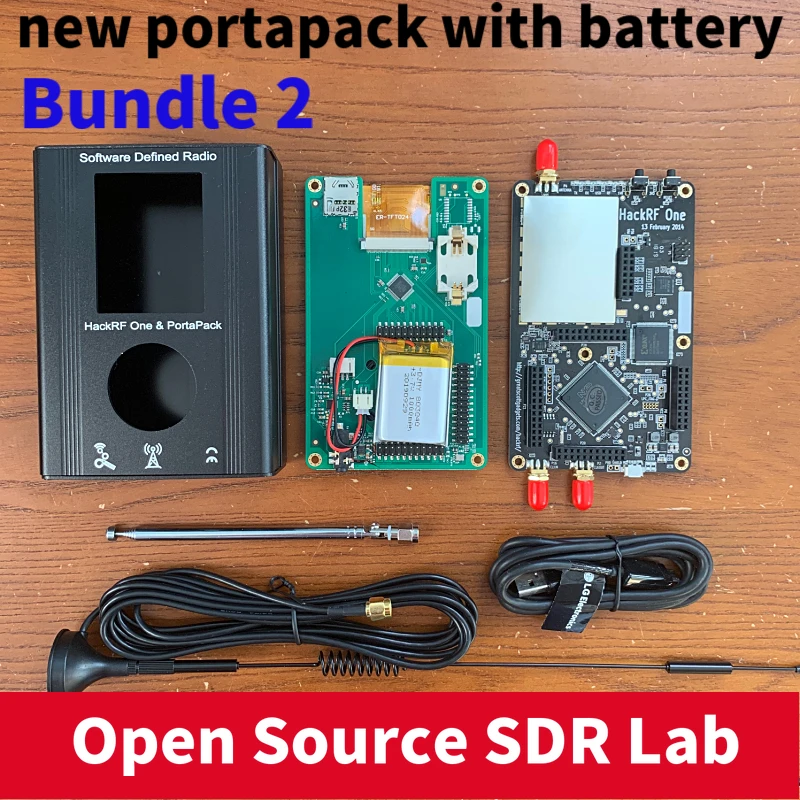 PORTAPACK+ HACKRF ONE+ 0,5 PPMTCXO+ 1000mAH аккумулятор+ 2,4 сенсорный ЖК-дисплей