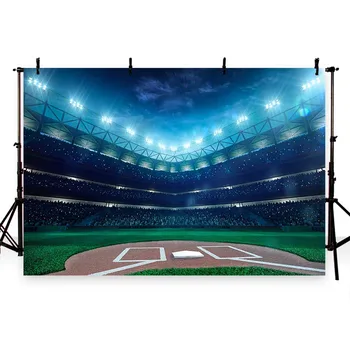 

Vinyl Photography Background Football Field Soccer Celebration Party Time Champion Children Backgrounds for Photo Studio