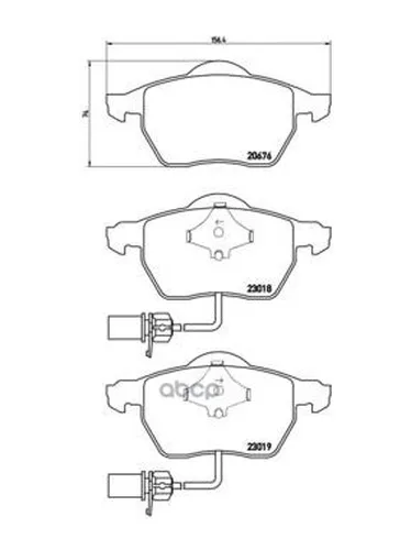 Колодки Тормозные Audi A4/A6/Volkswagen Passat 97 Передние Brembo P85085 Brembo арт. P85085