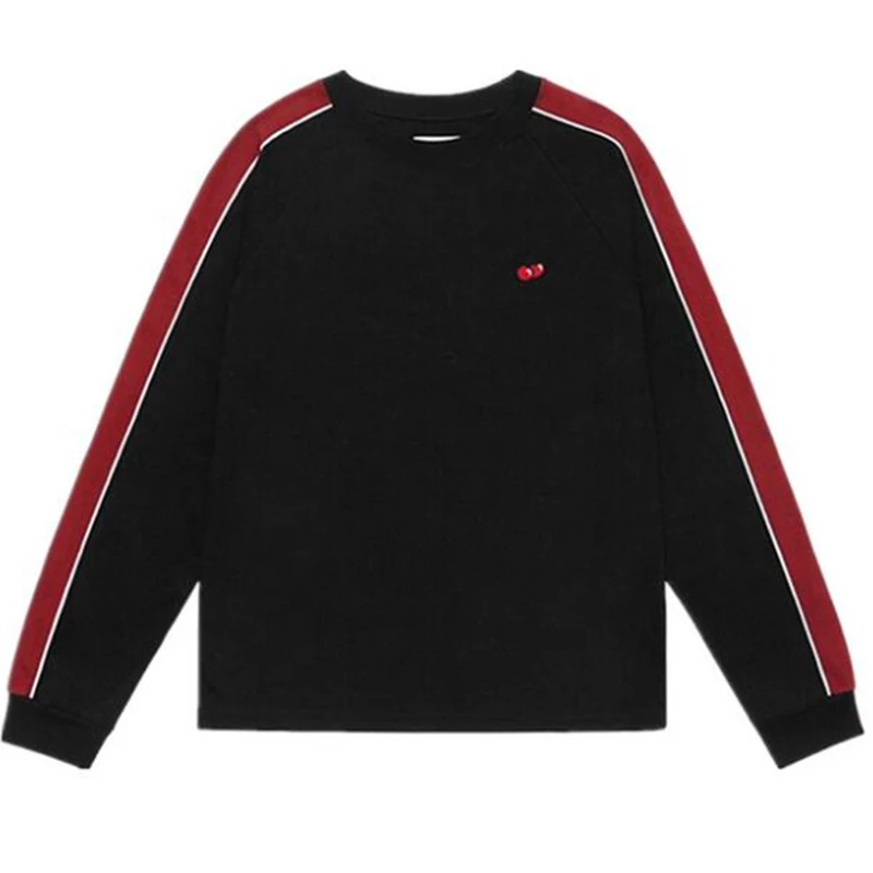 

Women Sweaters Autumn Winter College style Cherry Embroidery Tops Round Neck Long-sleeved Cute Sweater Loose Pullovers s527