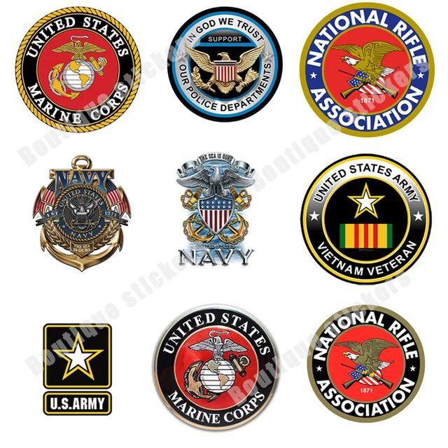 Nerf Logo Die Cut Vinyl Sticker Patriotic Gun USA America Marines Army