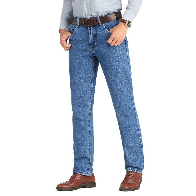 Men Business Jeans Classic Spring Autumn Male Skinny Straight Stretch Brand Denim Pants Summer Overalls Slim Fit Trousers 2019