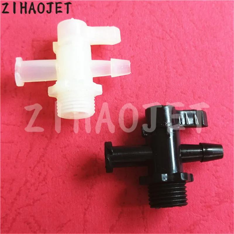 16pcs wholesale Inkjet solvent / UV printer Allwin Flora Mutoh Mimaki three way manual valve Plastic ink tube fitting | Компьютеры и