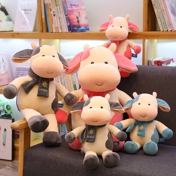 

27.56in70cm cute cow plush toys for children's birthday and Christmas gifts fill doll's new 2020