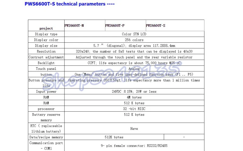 5," сенсорная панель HITECH Beijer PWS6600T-S 5,7 дюймов HMI RS232/RS485 Замена PWS6600C-S