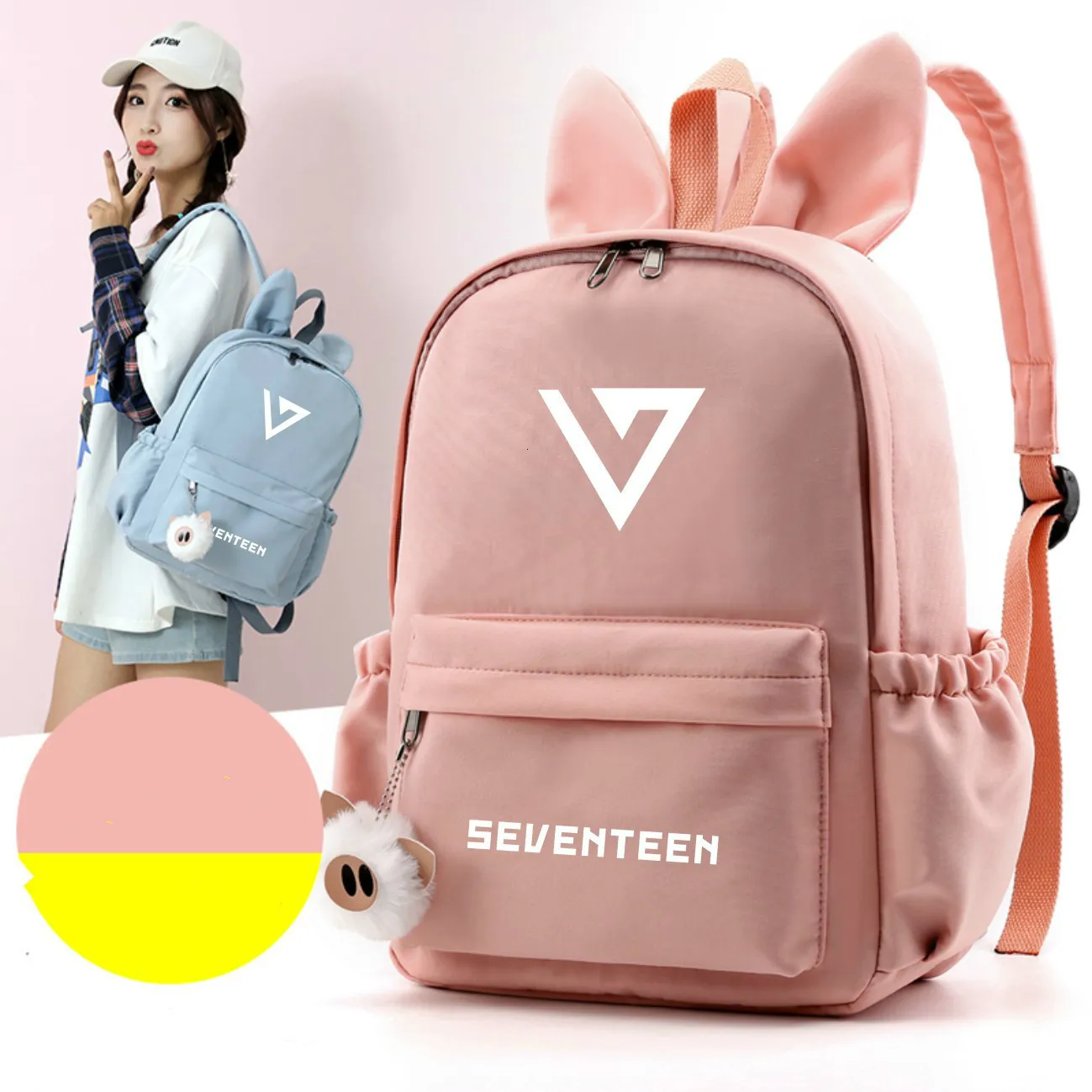 

Kpop Seventeen New Bag Backpack Student Mochila School Bags For Teenage Girls Kanken