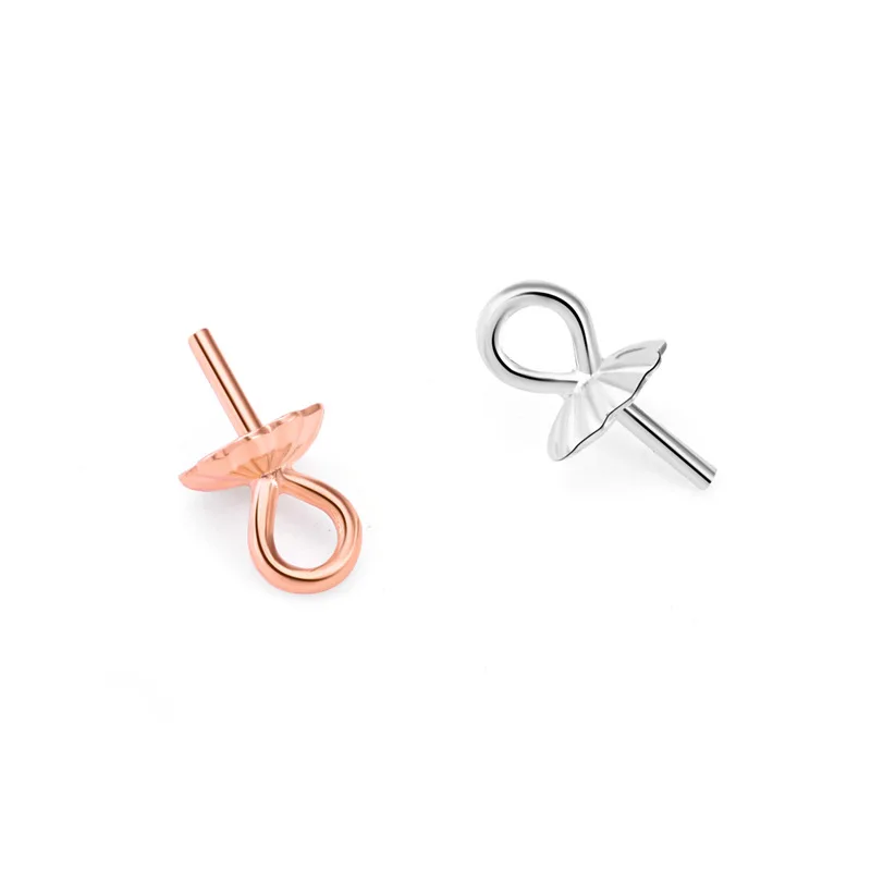 925 пробы серебряные аксессуары жемчужный драгоценный камень лоток База для DIY кулон ювелирные изделия изготовление